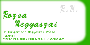 rozsa megyaszai business card
